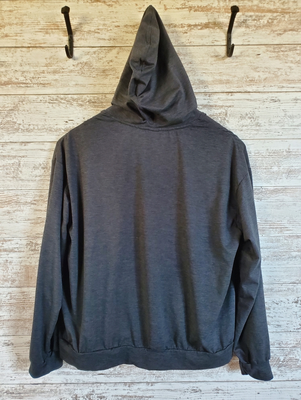 Free Country Women’s Cloud Knit Full Zip Hoodie Jacket Charcoal Grey L - Picture 3 of 9